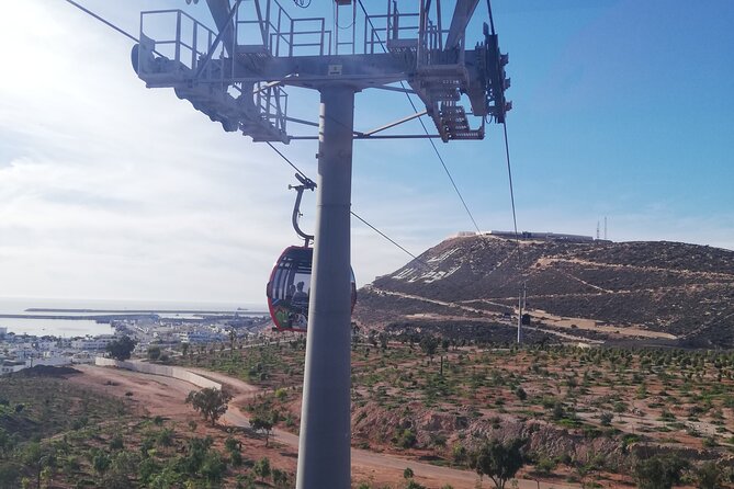 Agadir Cable Car Ride including tickets & Souk El Had Market - Riding up to Agadir Oufella Kasbah