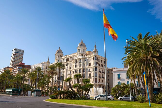Alicante Tour: Full City, Castle, Market & Tapas Experience - Passing the Principal Theatre on the way to food