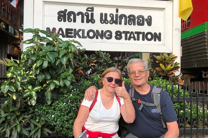 Amphawa and Railway Markets with Boat Ride Group Tour - Amphawa Floating Market after dark