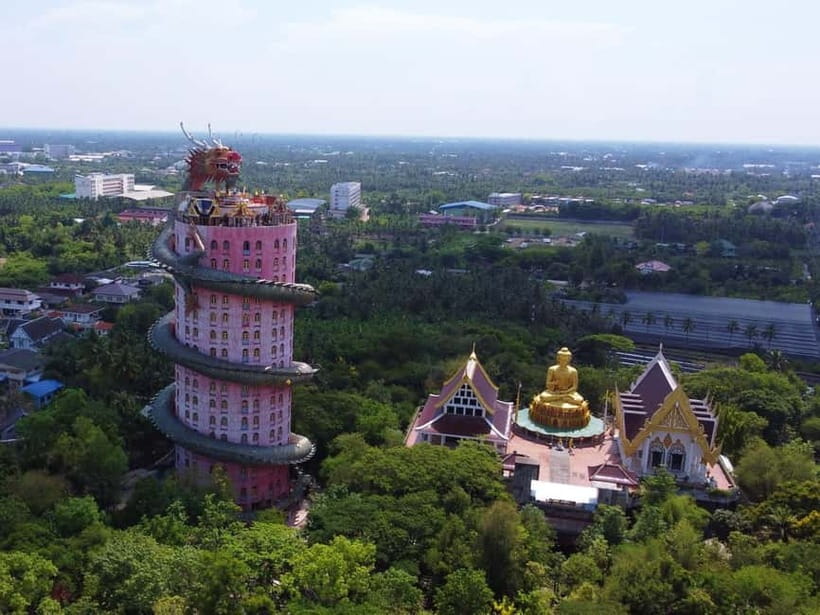 Bangkok: Famous Markets and Dragon Temple Guided Day Tour - Maeklong Railway Market and the passing train