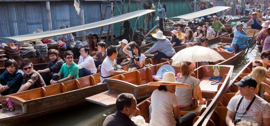 Bangkok: Floating & Maeklong Markets Tour by Private Charter - Damnoen Saduak begins with a canal ride
