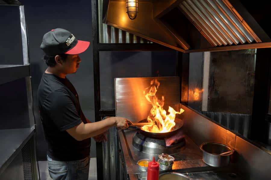 Bangkok Street Food and Night Lights by Tuk Tuk - A 40-year noodle institution for dinner