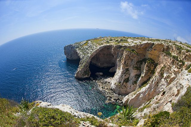 Blue Grotto & Sunday Market at Marsaxlokk Fishing Village - Blue Grotto in the morning light