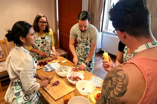 Budapest Cooking Class & Market Tour with Local Guide & Wines - Starting among paprika and pickles at Central Market Hall