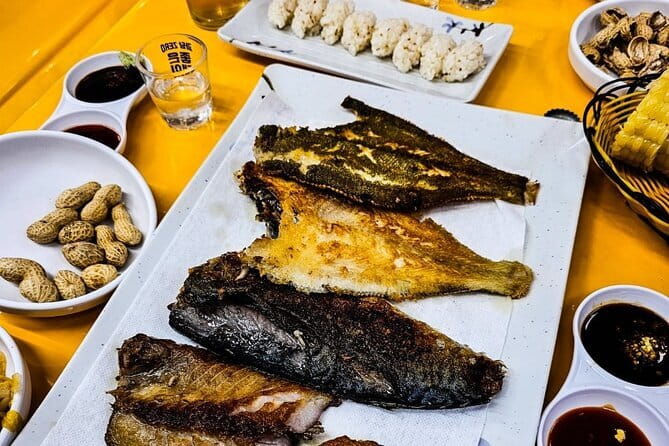 Busan: Food Crawl with Fish Market, Soju Tents & Local Snacks - Across Yeongdodaegyo Bridge to the soju tents