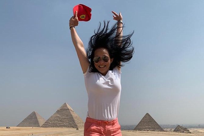 Cairo Layover excursion to Giza Pyramids Sphinx Coptic Cairo & Bazaar - The Great Pyramid of Cheops and its neighbors