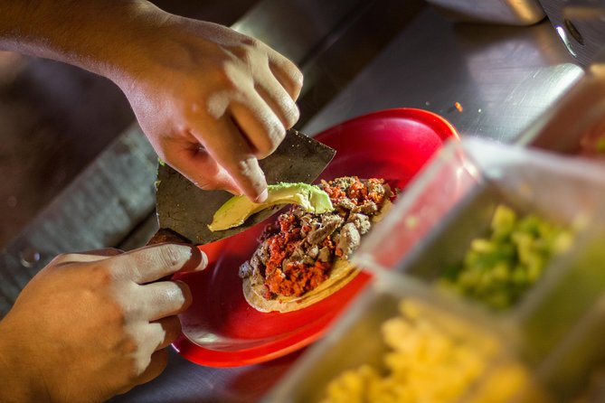 Cancun Taco Tour, Local Beer and Night Market with Transportation - The first bites: birria, suadero, and chicharrón