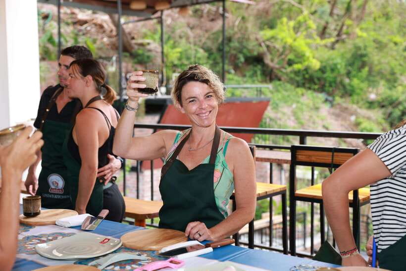 CatBa: Authentic Vietnam Cooking Class and local market tour - Eating as the sun sets