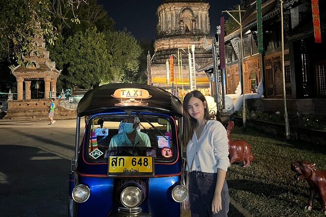Chiang Mai Temples and Market Tuk-Tuk Evening Night Tour - Wat Phan Tao: an older wooden temple with a quieter feel