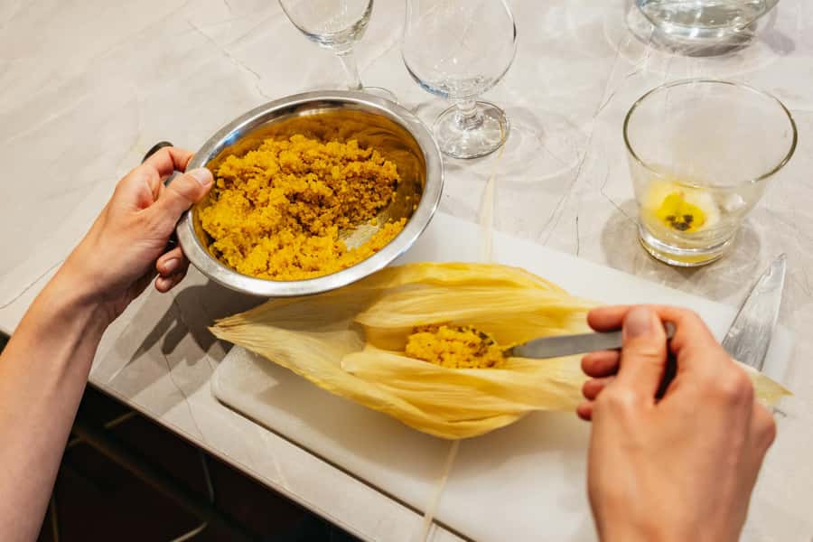 Cusco: Peruvian Cooking Class, Cocktails & Local Market Tour - Eating what you prepared