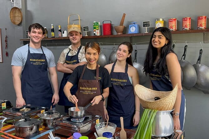 Customizable Thai Cooking Class with Onnuch Market in Bangkok - Eating five dishes you prepared yourself