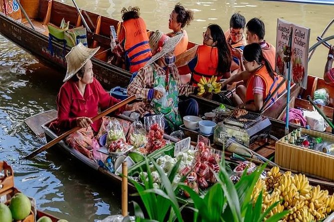 Damnoen Floating Market & Optional Erawan Water Waterfall Tour - What the $100 price really covers