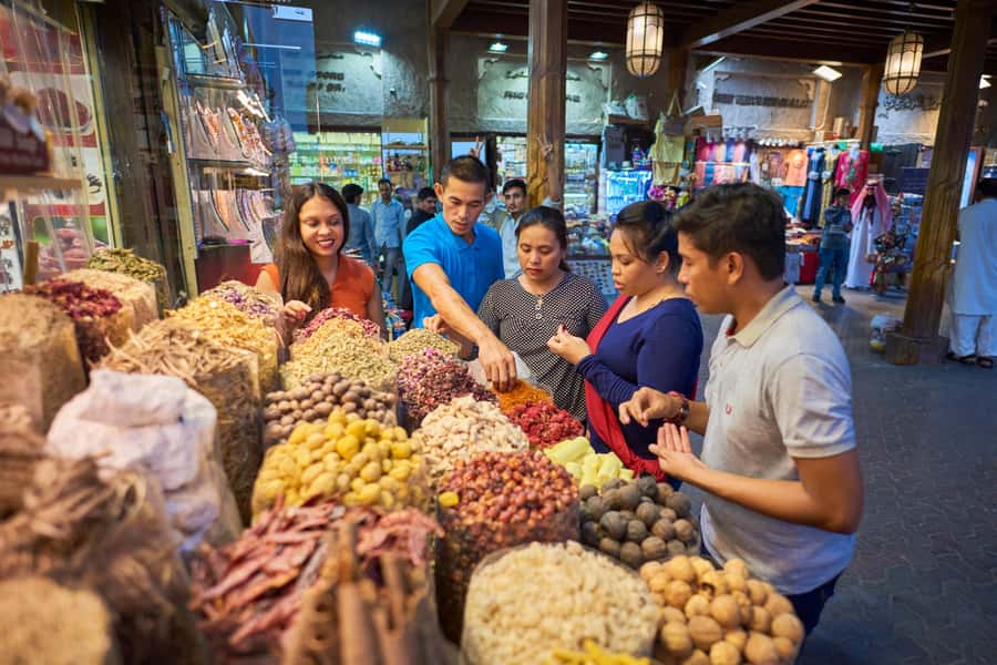 Dubai: Flavors of Arabia Souk Tour with Tastings & Dinner - Gold Souk sights add a different kind of flavor