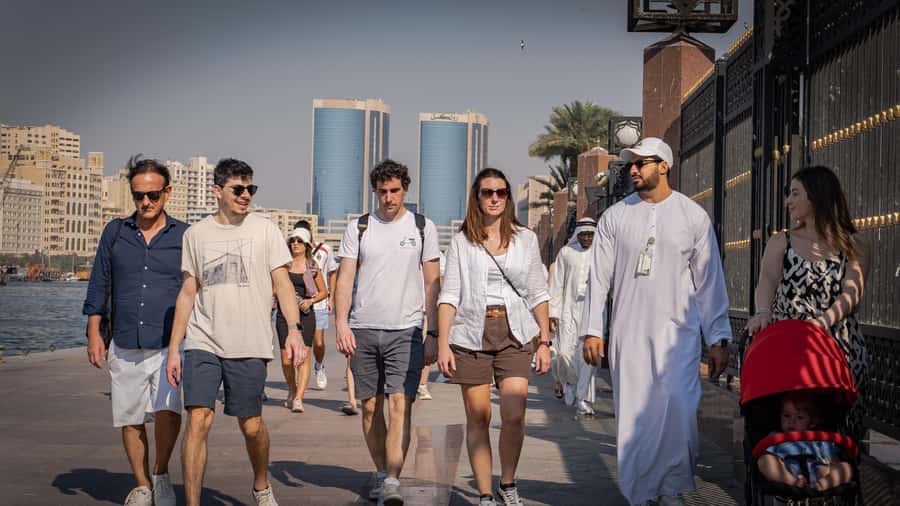 Dubai: Premium Old Town, Street Food, Souks & Boat Ride Tour - Walking through Al Fahidi’s narrow lanes