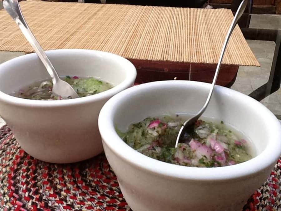 Edgy 8 Dish Private, Fusion Cooking Class, Menu Plan, Market - Finishing with spices and tomato salt