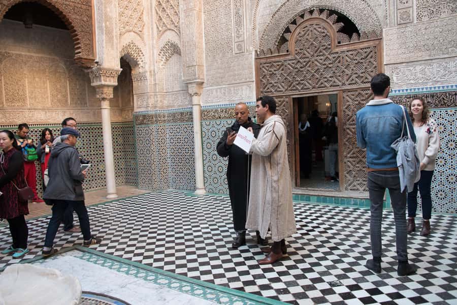 Fes: Bou Inania Madrasa, Museum, Tannery, Souk & Medina Tour - Al-Karaouine from the outside