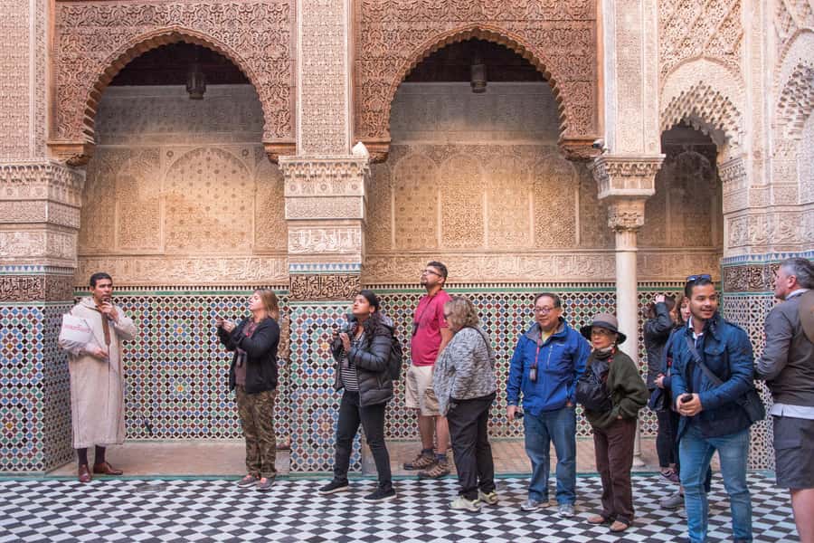 Fes: Bou Inania Madrasa, Museum, Tannery, Souk & Medina Tour - Pace, group size, and physical demands