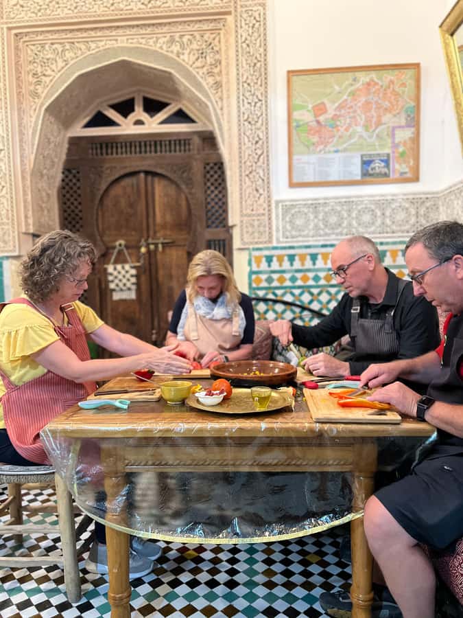 Fez: Souk Tour and Traditional Home Cooking Class - Starting with mint tea at Dar Sunrise
