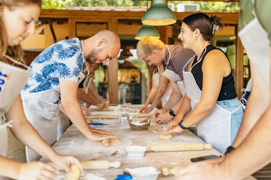Florence: Cooking Class at a Tuscan Farm & Local Market Tour - The guides are part of the experience