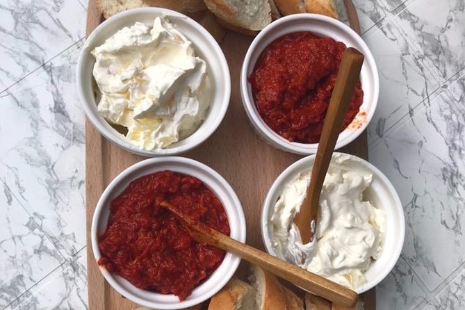 Food Tasting at Locals Favorite Farmers Market in Belgrade - Kaymak, a simple spread with a rich taste