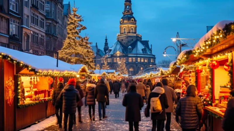 From Prague: Dresden Christmas markets and old town tour - Dresden’s old town before the market crowds