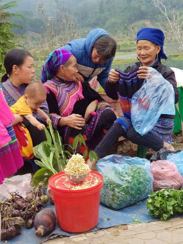 From Sapa: 1D Local Bac Ha Sunday Market Tour - Best seller - Entering Bac Ha market on Sunday morning