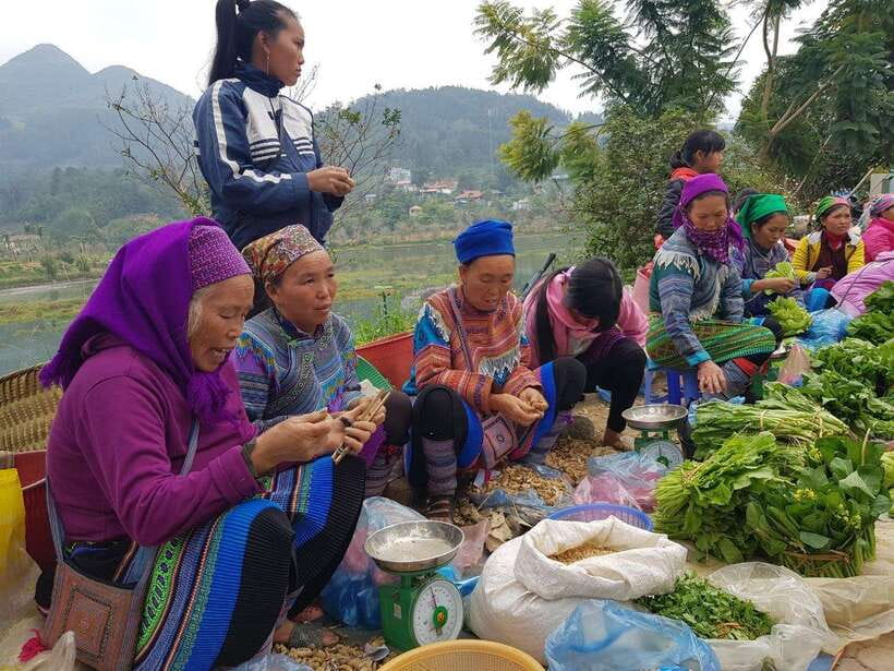 From Sapa: 1D Local Bac Ha Sunday Market Tour - Best seller - The border gate and temple stop on the way back