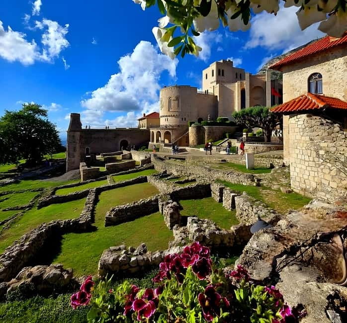 From Tirana/Golem/Durres: Kruja, Bazaar, Sari Salltik Tour - Walking into Kruja Castle and Skanderbeg’s story