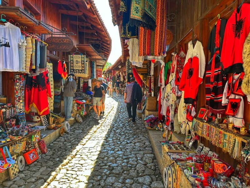 From Tirana: Kruja Castle, Old Bazaar & Sari Salltik View - Kruja’s Old Bazaar and its handmade goods