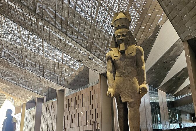 Giza Pyramids, Grand Egyptian Museum and Bazzar Market Tour - Key points at a glance