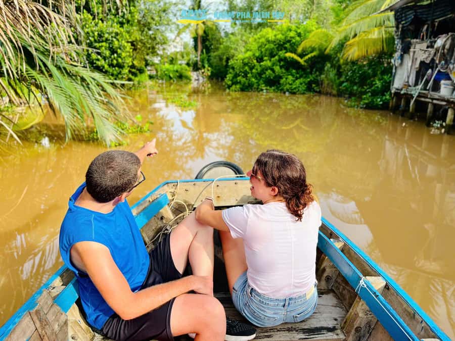 Group Tour: Floating Market, Rice Noodle, nursery vegatable - Water Coconut Canals by Sampan
