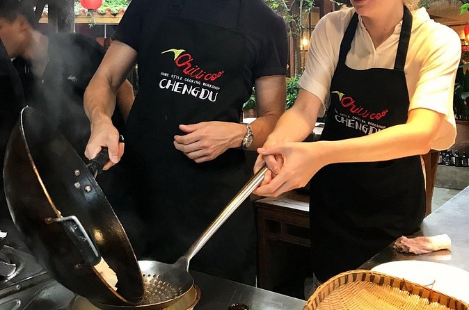 Half-Day Professional Mapo Tofu Cooking with a Local Market Visit - Eating your own mapo tofu with drinks