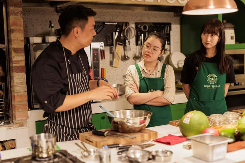 Hanoi: Vietnamese Cooking Class- Market Tour with Local Chef - From market bags to the local villa kitchen