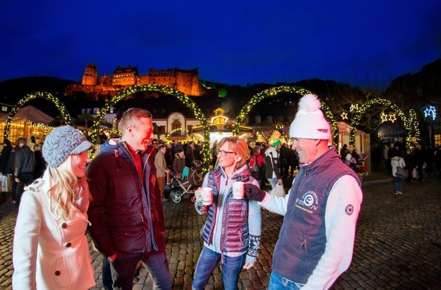 Heidelberg: 1.5-Hour Christmas Market Walking Tour - Roasted almonds, wooden stalls, and winter food