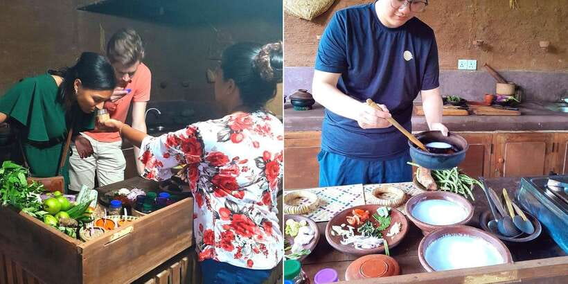 Kandy: Village Cooking Class 12 Dishes with Market Tour - Cooking with a local family