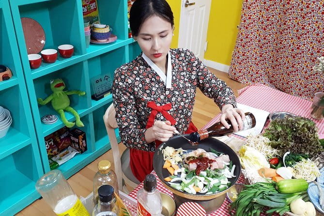 Korean Cooking Class with Grocery Shopping at Seoul Local Market - Eating what you prepared