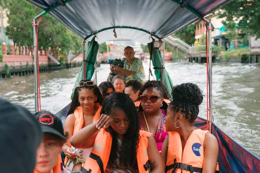 Longtail Boat Adventure to the Local Weekend Floating Market - Meeting at Wutthakat and getting onto the water