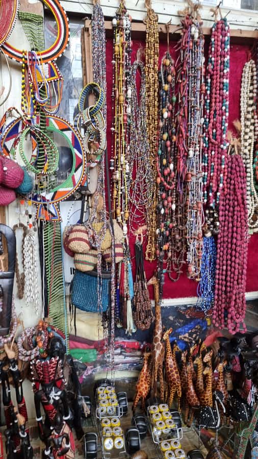 Maasai Market Souvenir Shopping - Entering the Maasai Market