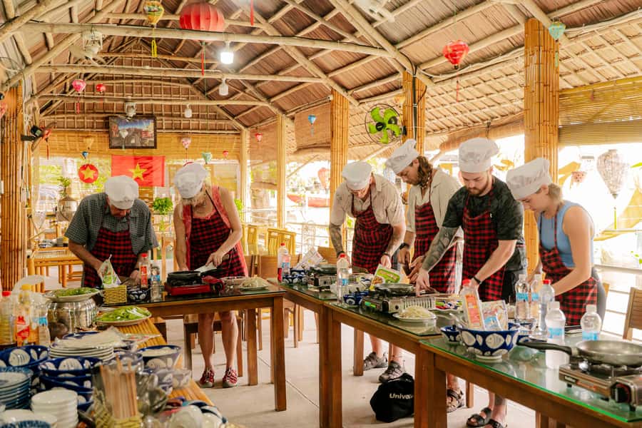 Market Tour - Cooking Class - Coconut Boat Riding - Floating through the coconut palm forest