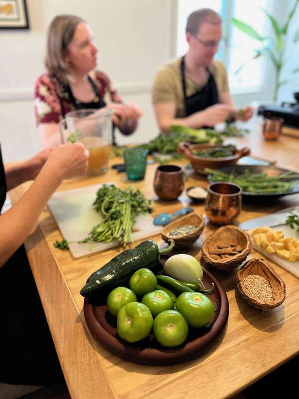 Market tour, cooking class & three-course Mexican feast - The three-course feast and table setting