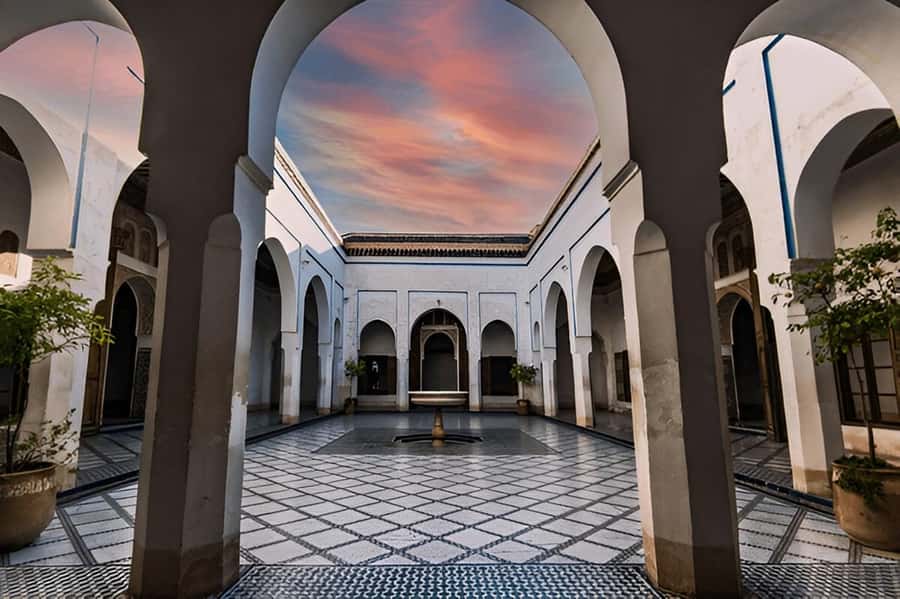 Marrakech: Bahia Palace, Ben Youssef Medersa, & Souks Tour - Bahia Palace and its tiled courtyards
