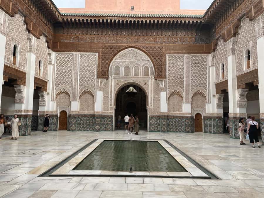 Marrakech: Bahia Palace, Madrasa Bn Yousef, Souk Medina Tour - Ben Youssef Madrasa and Moroccan design