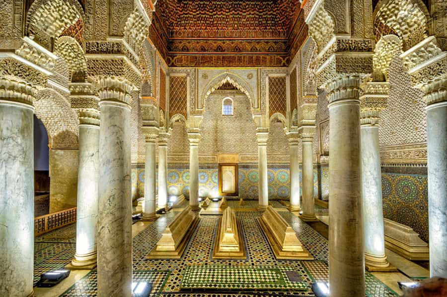 Marrakech: Saadian Tombs, Bahia Palace, Medina and Souk Tour - The Saadian Tombs reveal royal ambition