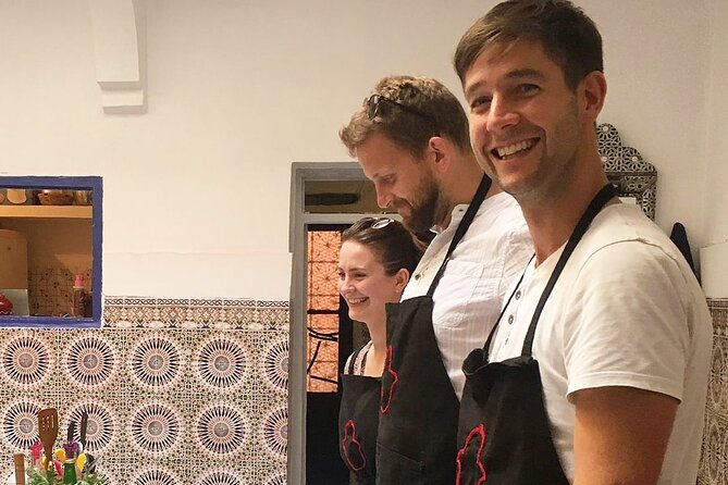 Moroccan Cooking Class & Marrakech Market Visit with Chef Khmisa - Cooking together in the Medina house