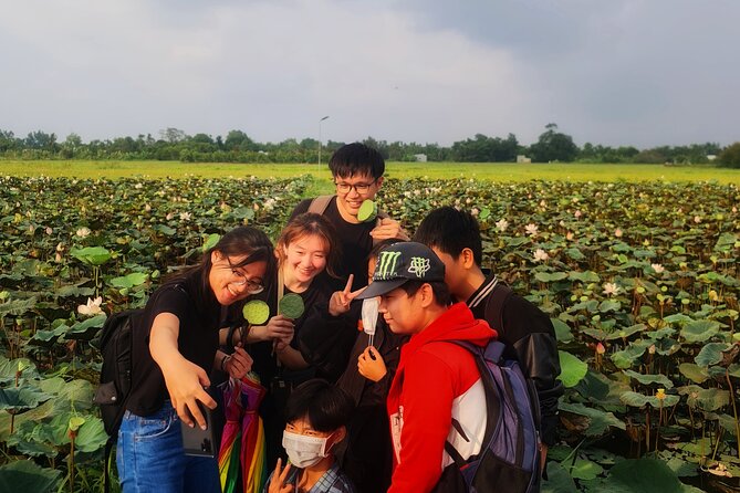 Nature Reserve and Largest, Authentic Floating Market Experiences - Making rice noodles in a four-decade-old village