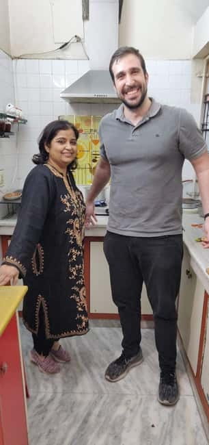 New Delhi: Traditional Indian Cooking Class & Market Visit - Eating what you made at the family table