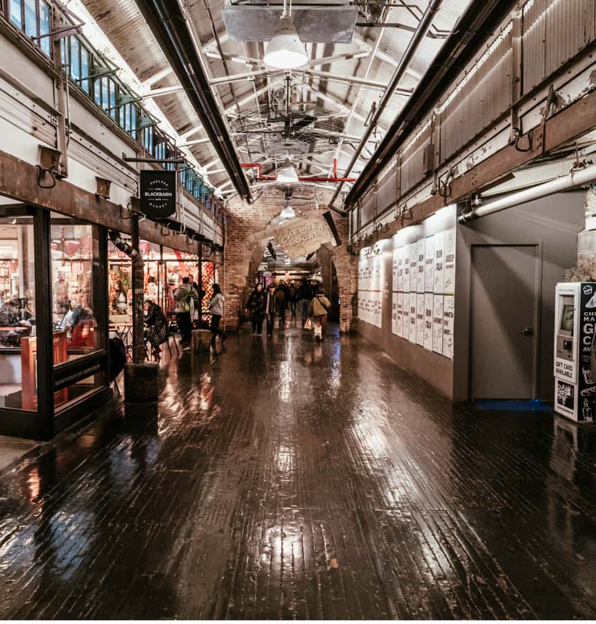 New York City Walk Tour HighLine Chelsea Market West Village - Chelsea Market and the factory behind the food hall