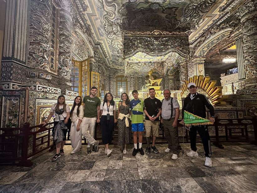 Official Hue: Dragon Boat, Imperial Citadel, & Market tour - Khai Dinh Tomb’s ornate final stop
