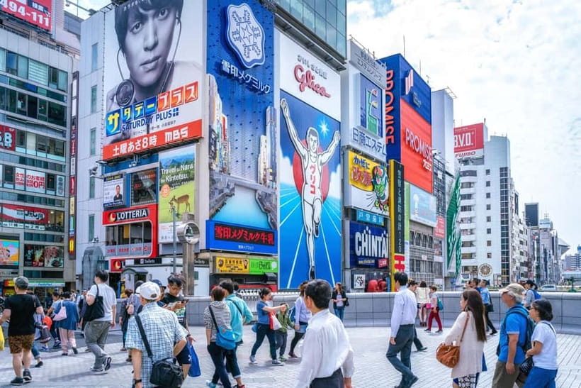 Osaka: Food Tour Kuromon Market & Dotonbori with Guide - Ebisu Bridge and the Glico photo