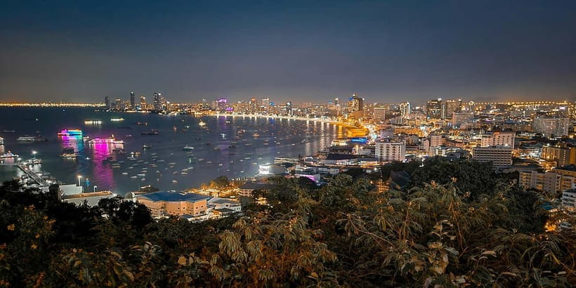 Pattaya: Big Buddha Temple and Night Market Tour - Khao Phra Tamnak Viewpoint during golden hour
